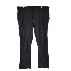 Mens Wrangler Black Outdoor Performance Cargo Pants Zipper Pockets Size 40x30
